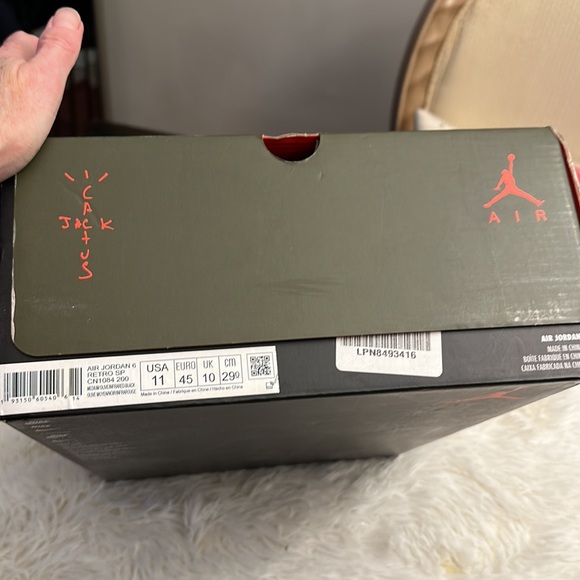 Air Jordan Retro 6 Cactus Jack Travis Scott Sneakers men size 11 CN1084-200 - Picture 7 of 10